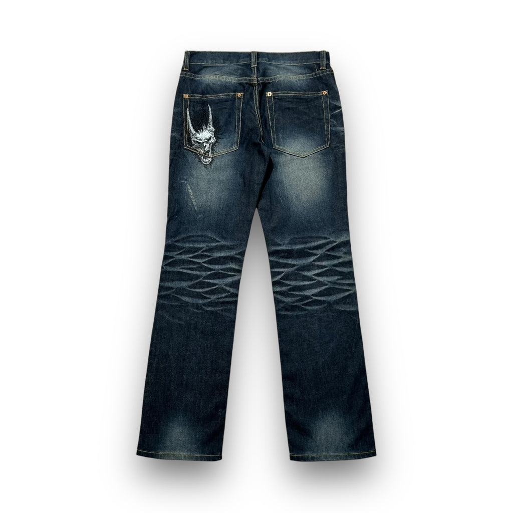 Oniarai Japanese Embroidered Jeans 32