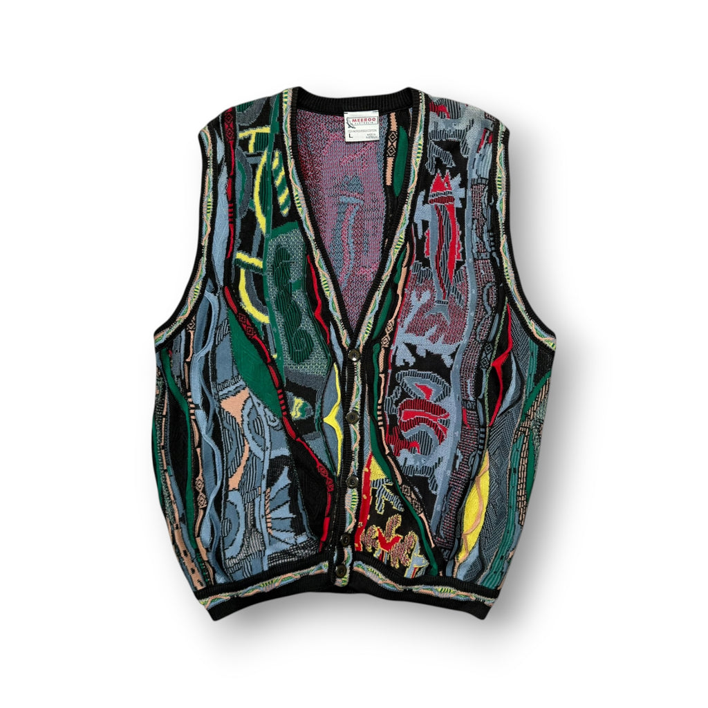 Coogi Style Cardigan Vest Large