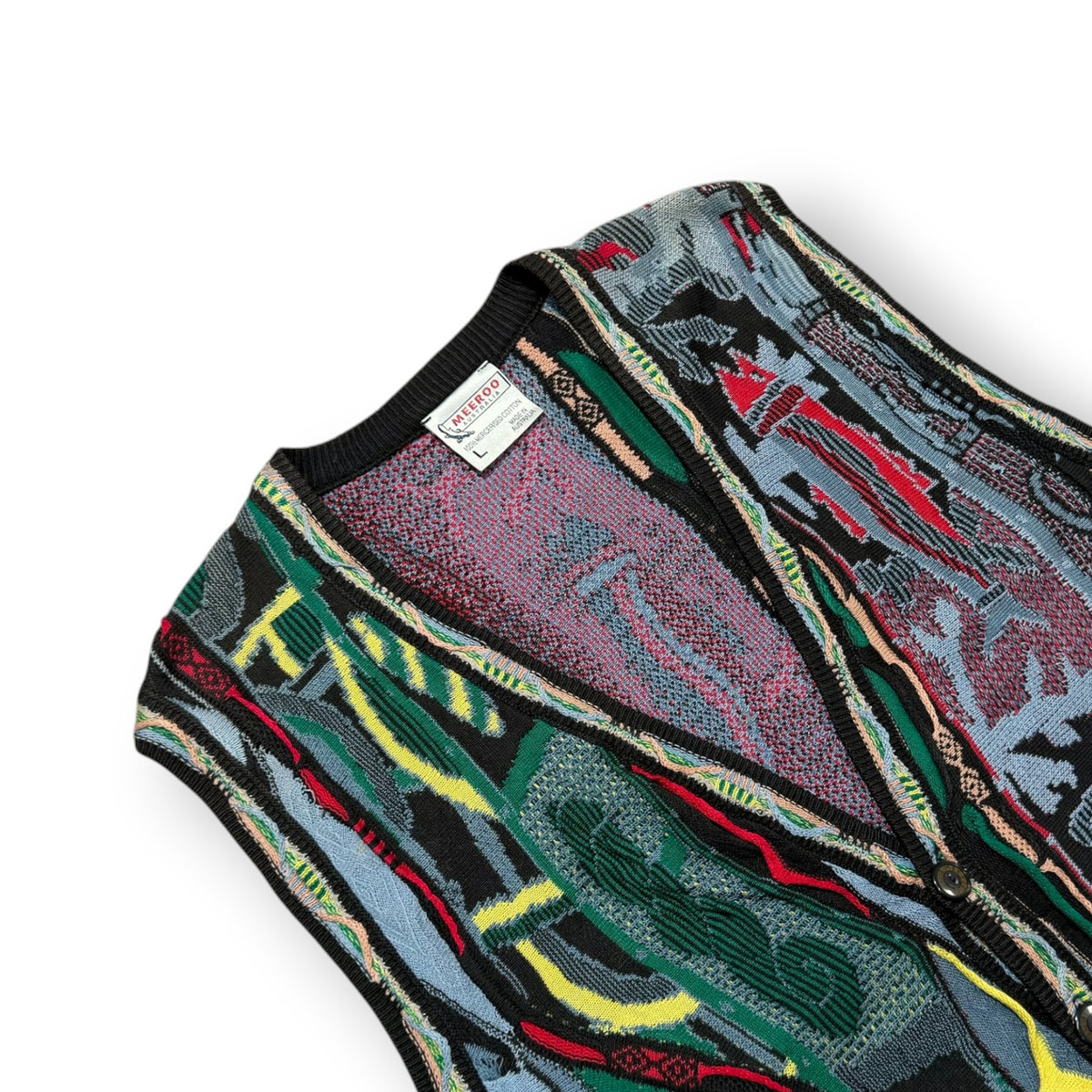 Coogi Style Cardigan Vest Large