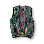 Coogi Style Cardigan Vest Large