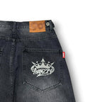 9090 Baggy Double Knee Jeans W30