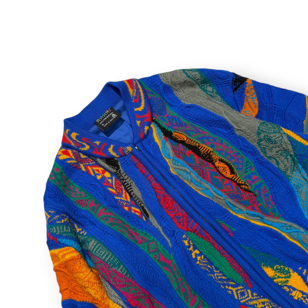 COOGI Knit Zip-up Cardigan Small