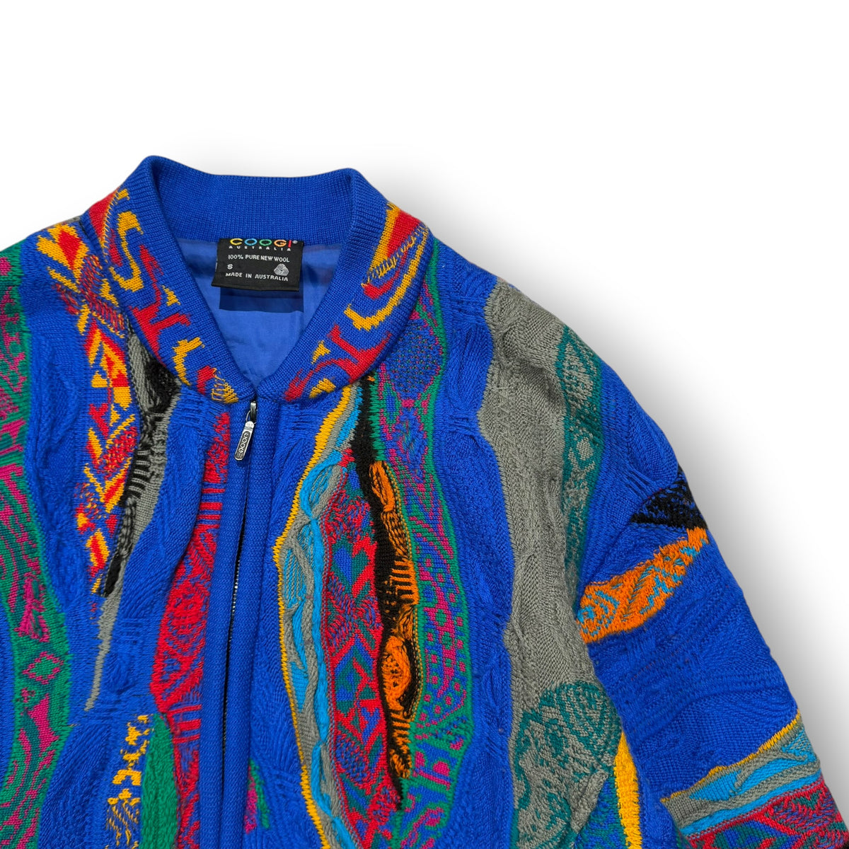 COOGI Knit Zip-up Cardigan Small