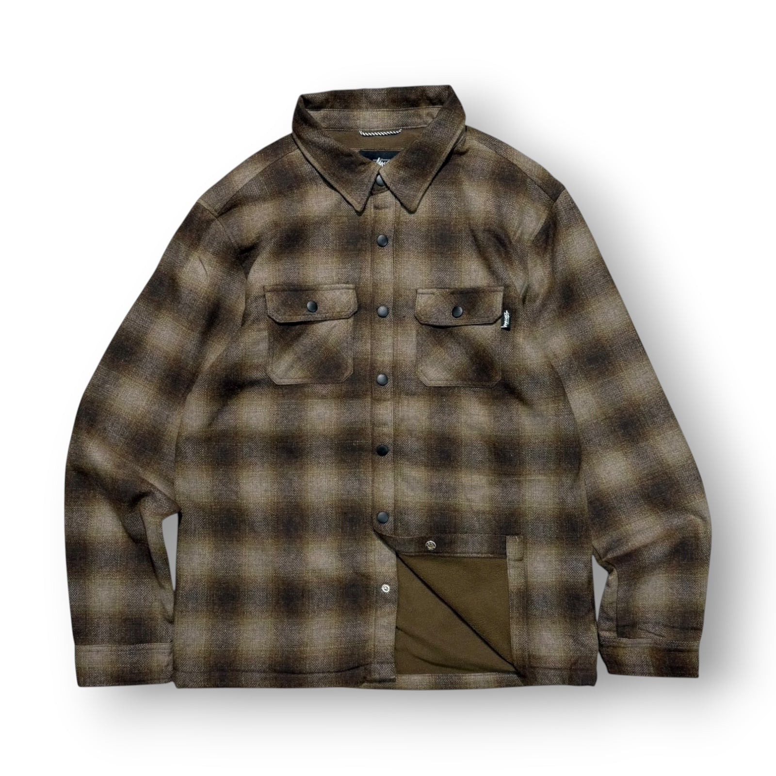 Stussy Plaid Flannel Shirt Jacket M
