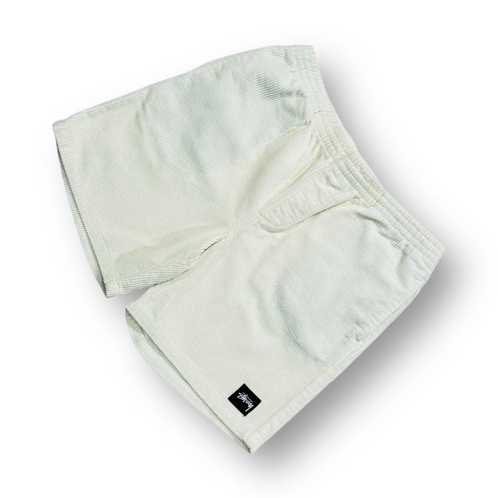 Stussy Cord Shorts Cream
