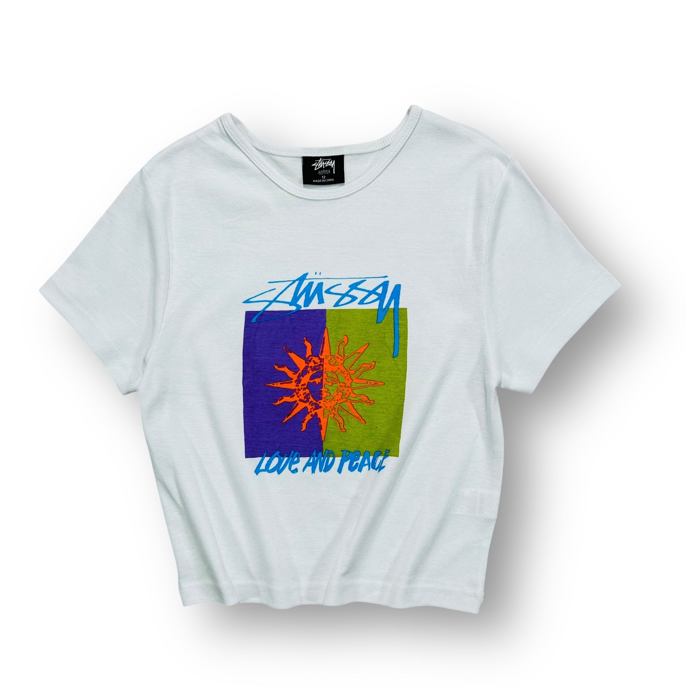 Stussy Love and Peace Crop Tee