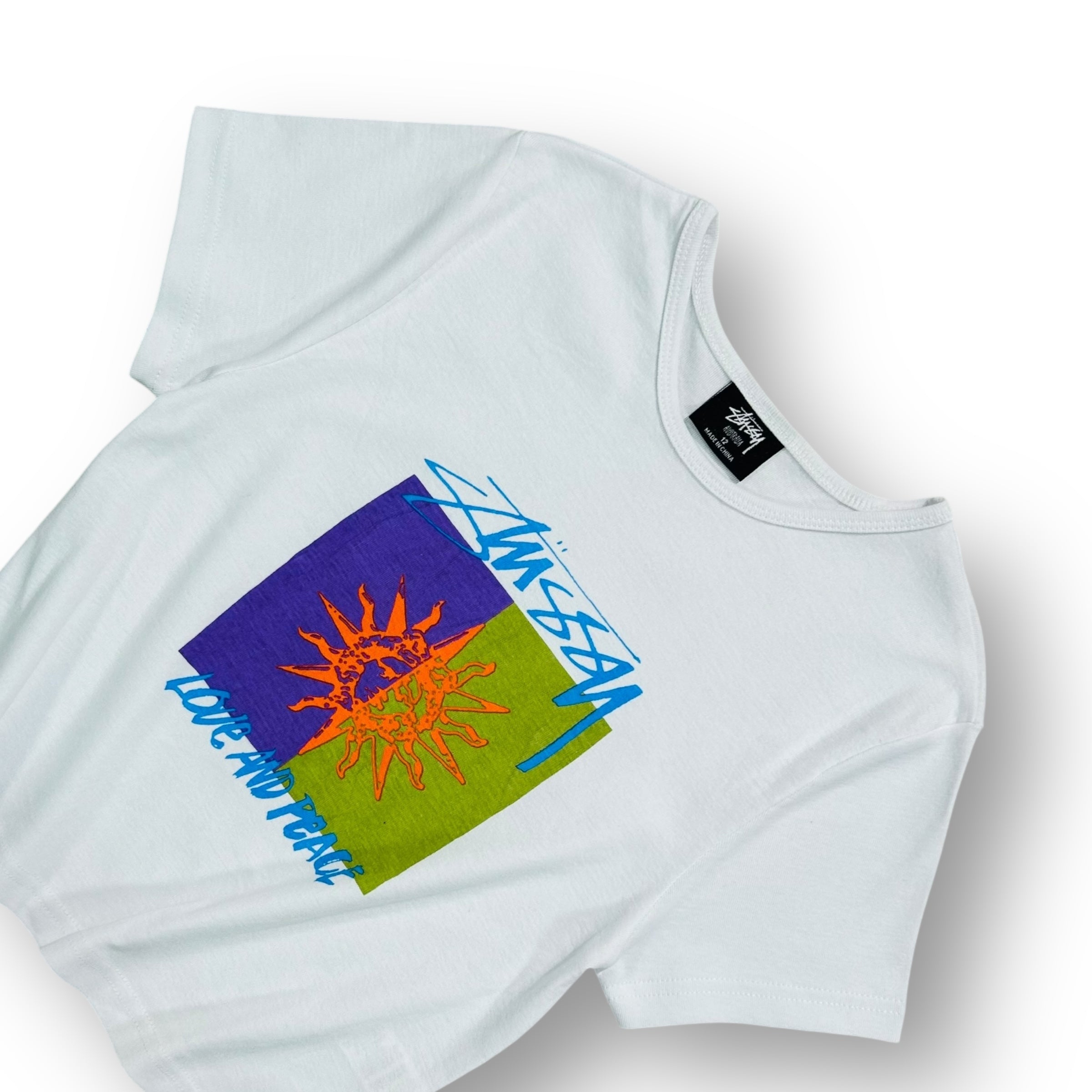 Stussy Love and Peace Crop Tee